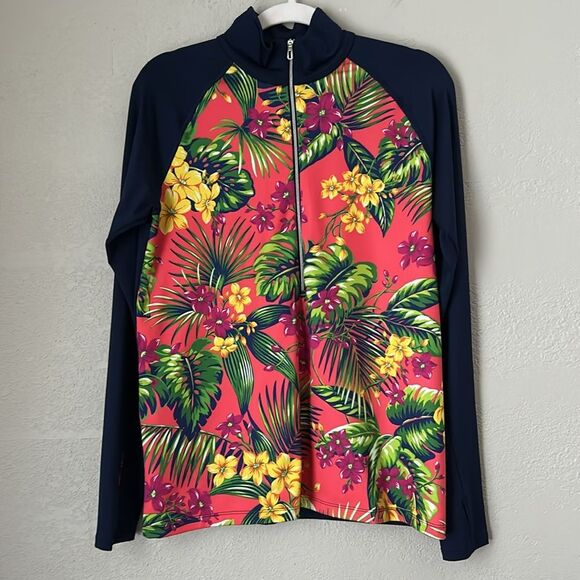 RLX Ralph Lauren Tops - Ralph Lauren RLX Size L Kapalua Run 1/2 Zip Tropical Hawaii Golf Shirt Pullover